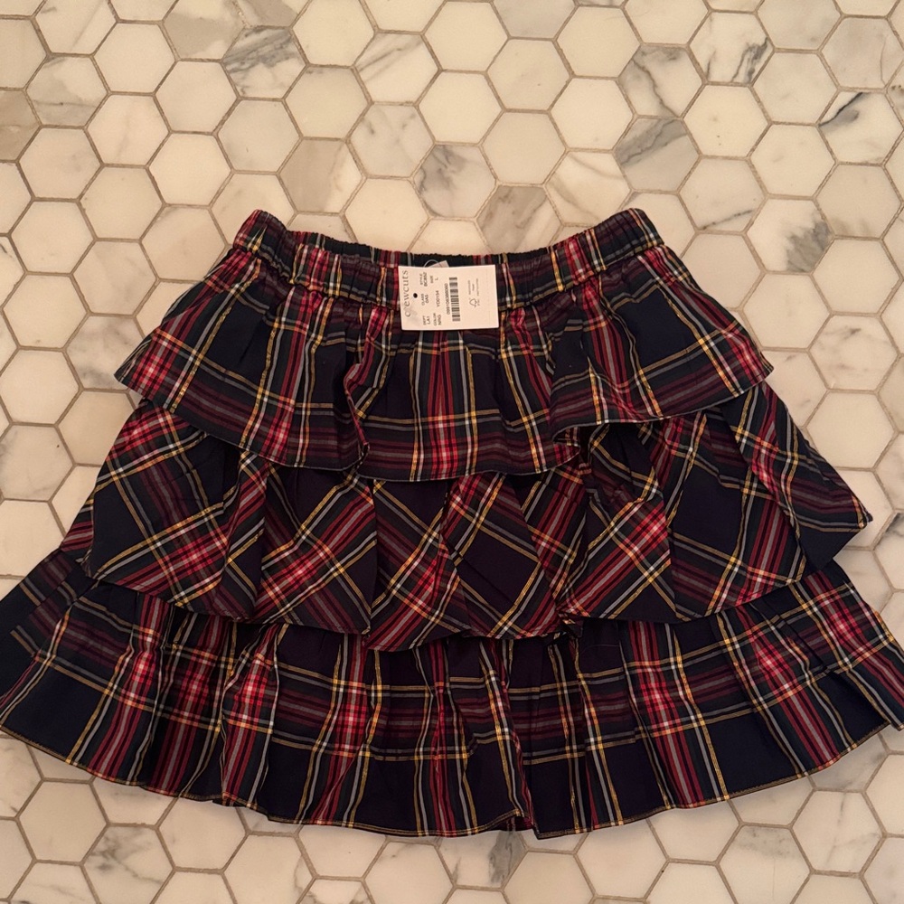 Plaid Ruffle Skirt